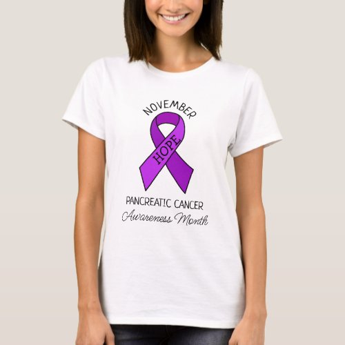 November is Pancreatic Cancer Awareness Month  T_Shirt
