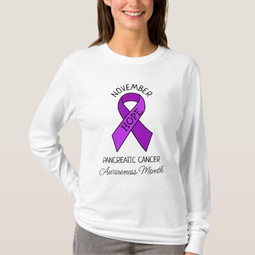 November is Pancreatic Cancer Awareness Month   T_Shirt
