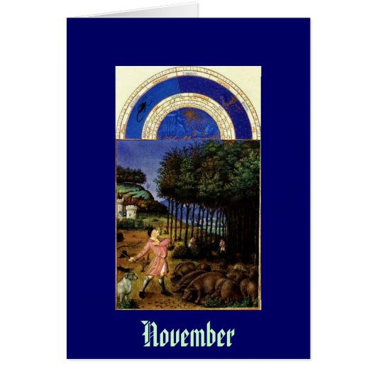 November - Les Tres Riches Heures du Duc de Berry Cards (Front)