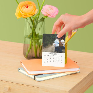 November Moments: Portrait Easel Calendar 2026 Holder
