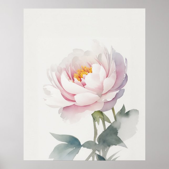 November Peony Birth Flower Poster (Front)