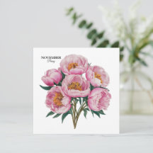 November Peony Bloom - Personalized Birthday Gift