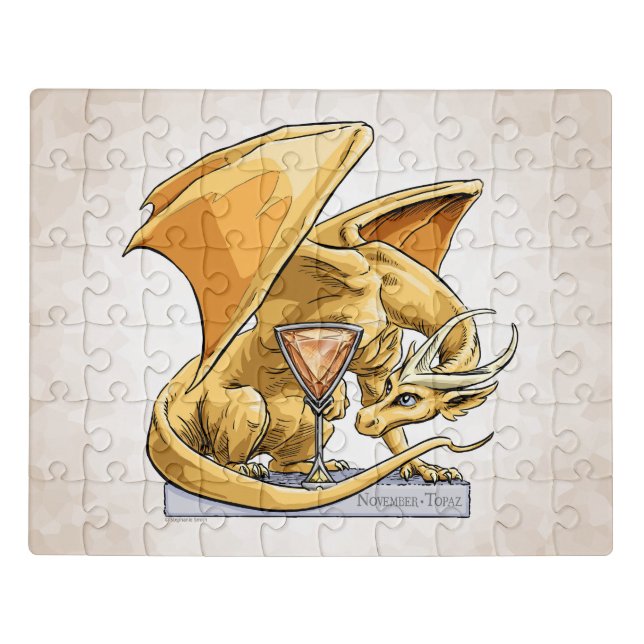 November’s Birthstone Dragon: Topaz Jigsaw Puzzle (Puzzle Horizontal)
