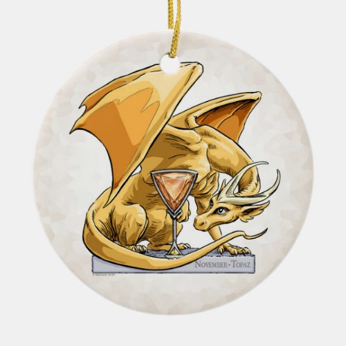 Novemberâs Birthstone Dragon Topaz Ornament