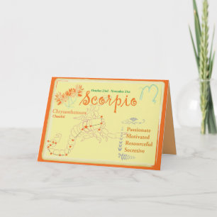 November Scorpio Greeting Card