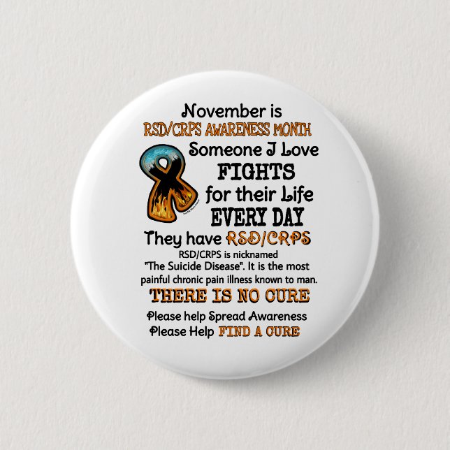 November...Someone I Love Fights Button (Front)