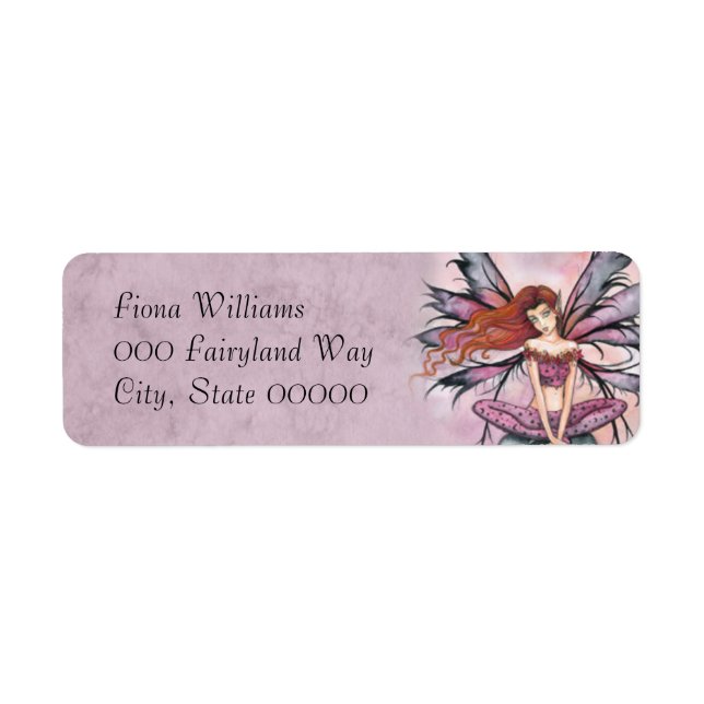 November Sprite Fantasy Fairy Art Label (Front)