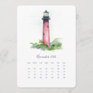 November Stand Alone Calendar Lighthouse