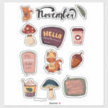 November Sticker Sheet - Squirrels &amp; Cozy Moments
