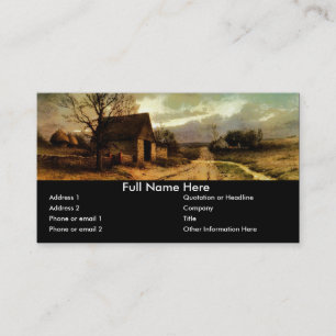November Twilight (1912) Barn and Fields Bookmark Business Card