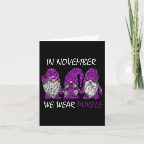 November We Wear Purple _ Alzheimerheimer Awarenes Card