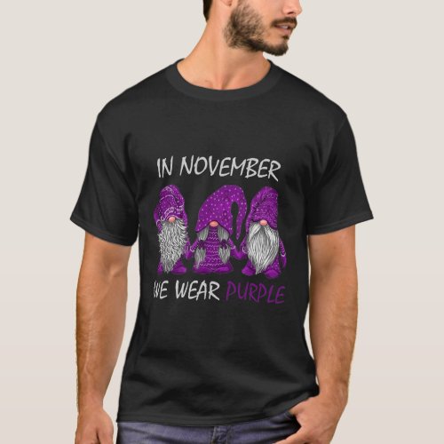 November We Wear Purple _ Alzheimerheimer Awarenes T_Shirt