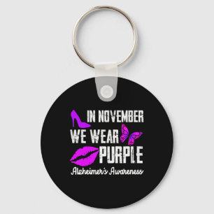 November We Wear Purple Alzheimerheimer´s Awarenes Keychain
