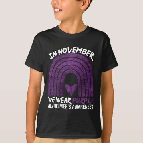 November We Wear Purple Alzheimerheimers Awarenes T_Shirt