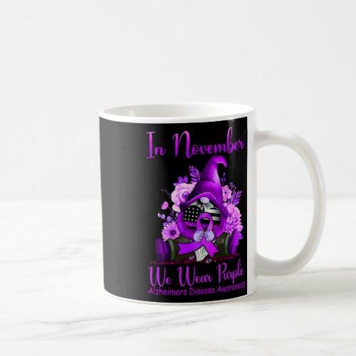 November We Wear Purple Gnome Pumpkin Alzheimerhei Coffee Mug