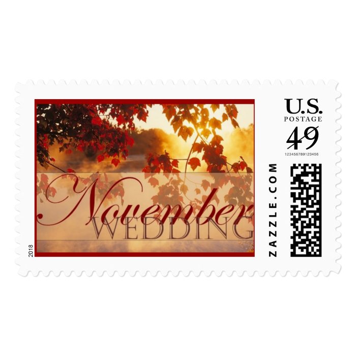 November Wedding I Postage Stamp