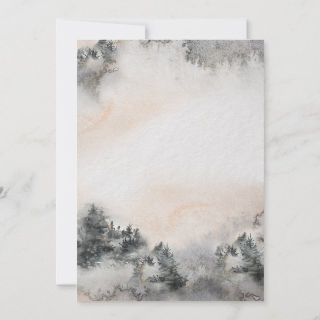 November Wedding Invitation (Back)