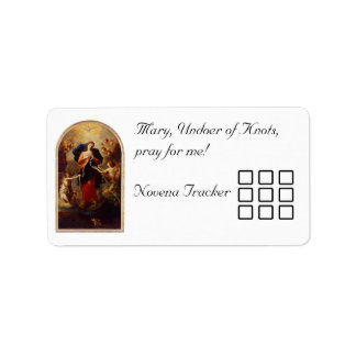 Novena Tracker, Mary Undoer of Knots Label