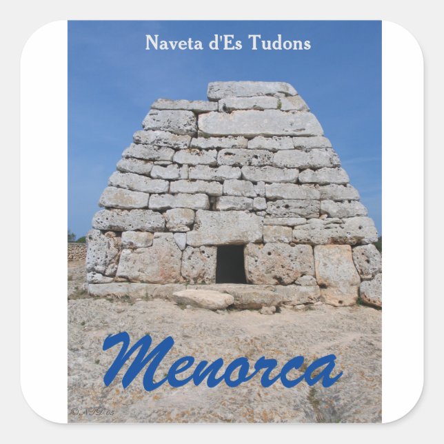 Noveta d'ES Tudons, Menorca Square Sticker (Front)