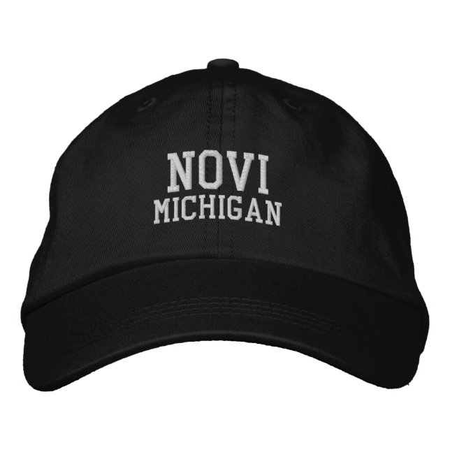 Novi Michigan Embroidered Baseball Hat (Front)