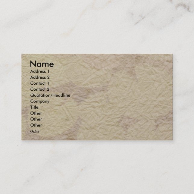NOVINO - Handmade Paper look 2 Business Card (Front)