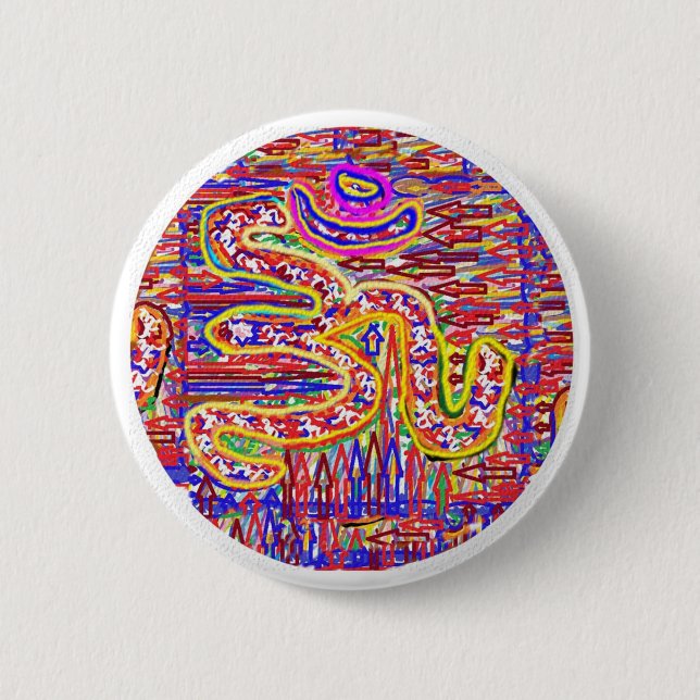 NOVINO Om Mantra - High Energy Acrylic Art Button (Front)