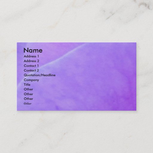 Customizable NOVINO - Purple Flower Leaf Business Card