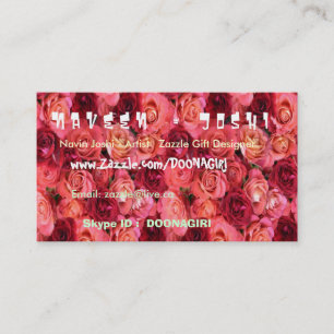 NOVINO Red Roses Business Card