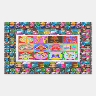 NOVINO ReikiHealing n KARUNA Reiki Symbols Rectangular Sticker