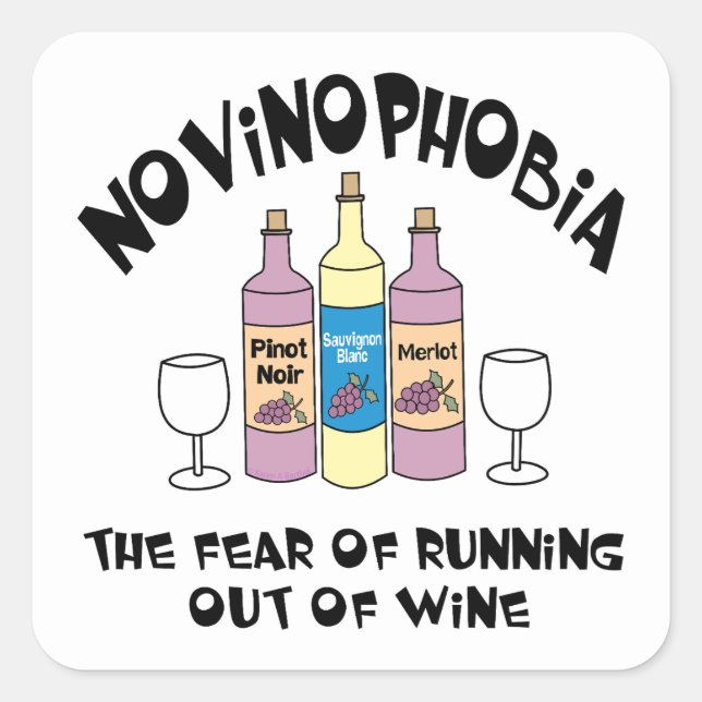 Novinophobia Bottles Square Sticker (Front)