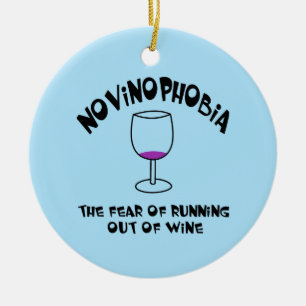 Novinophobia Empty Glass Ceramic Ornament