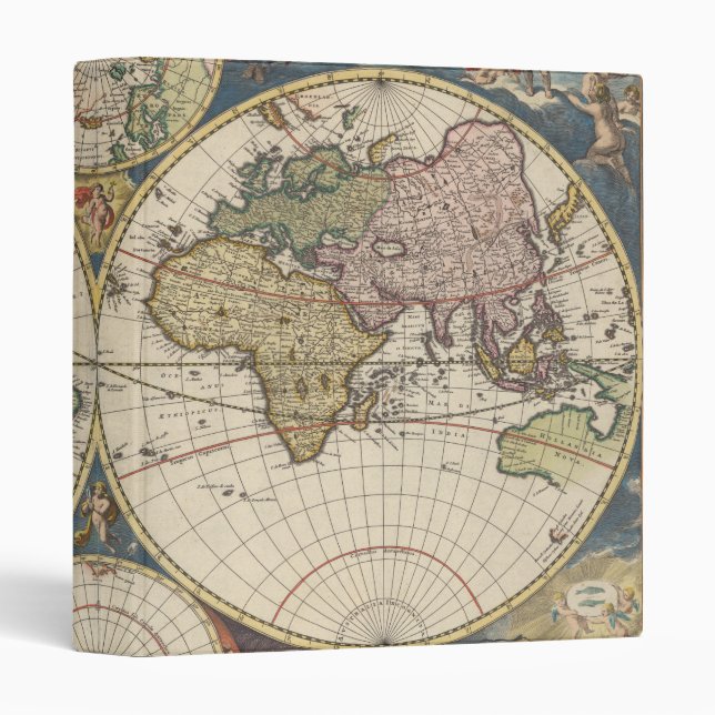 Novissima Totius Terrarum Orbis Tabula 3 Ring Binder (Front/Spine)