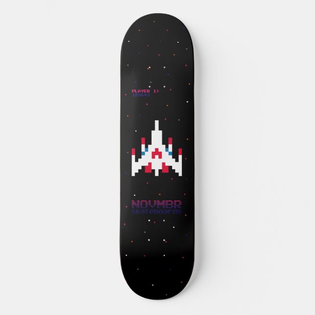 Novmbr arcade skateboard deck (Front)
