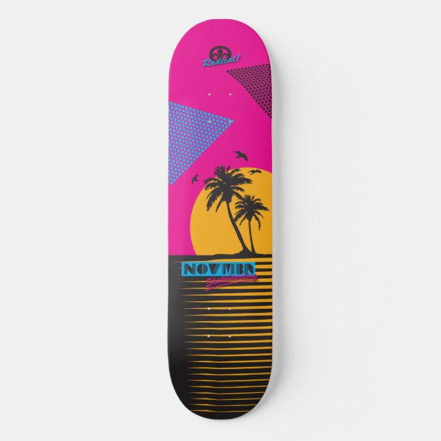 Novmbr Sunset Skateboard Deck (Front)
