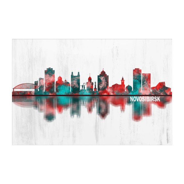 Novosibirsk Russia Skyline Acrylic Print (Front)