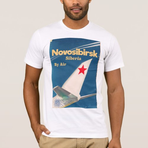 Novosibirsk Siberia soviet union flight poster T_Shirt