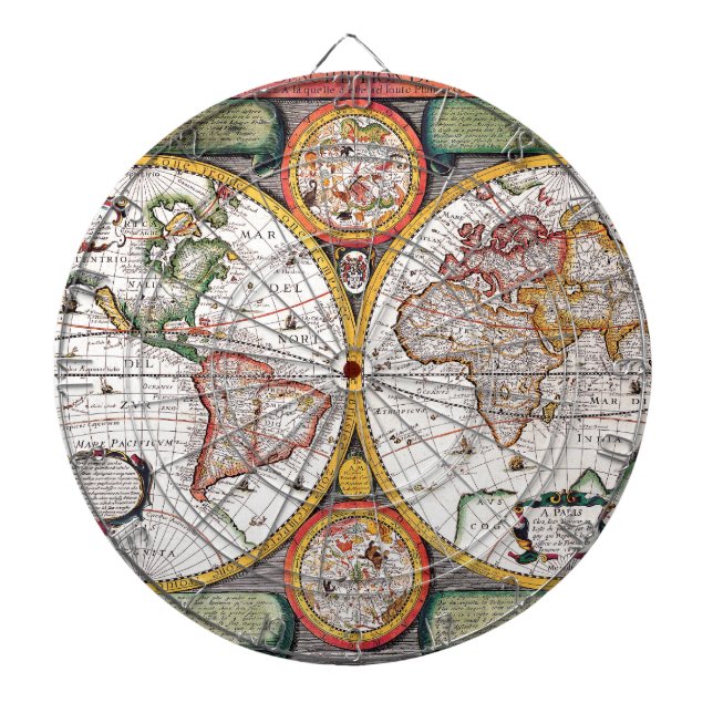 Novvelle Et Exacte ~ De La Terra Universelle Dart Board (Front)