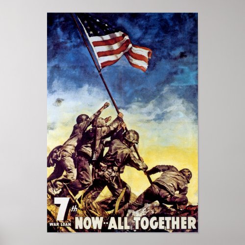 Now All Together  Iwo Jima Poster