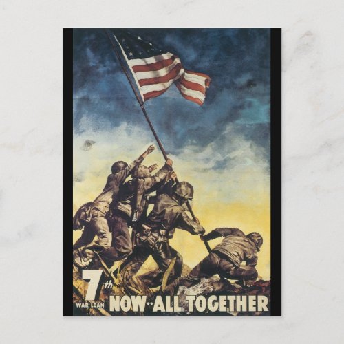 Now All Together World War 2 Postcard