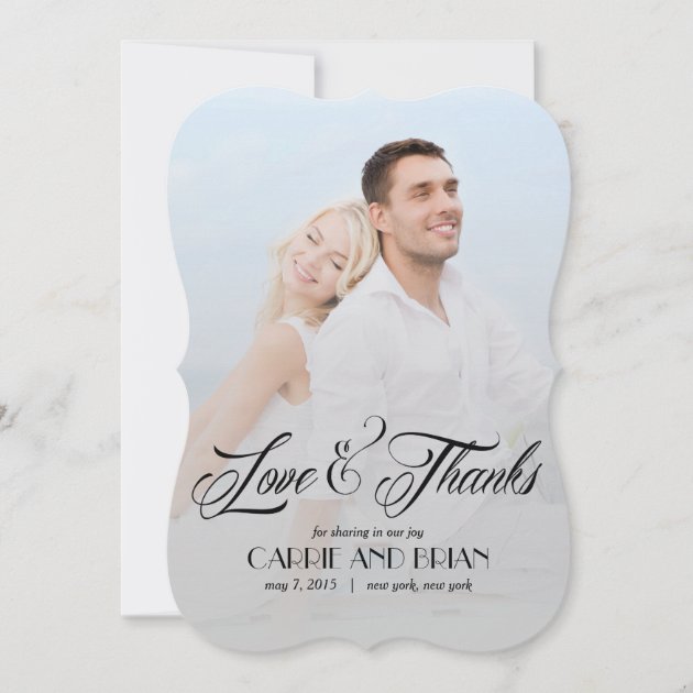 Now And Forever Wedding Thank You Card