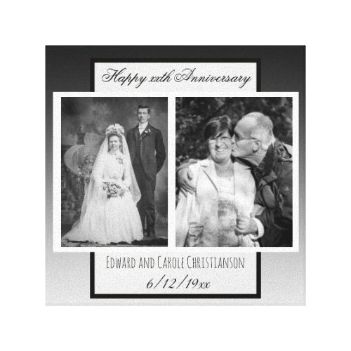 Now and Then Wedding Photo Anniversary