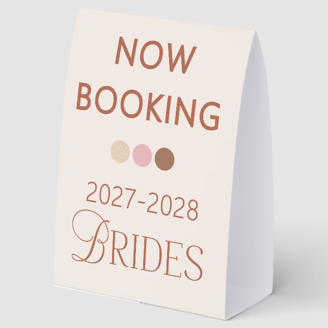 Now Booking Brides Makeup Vendor Booth Sign (Front)