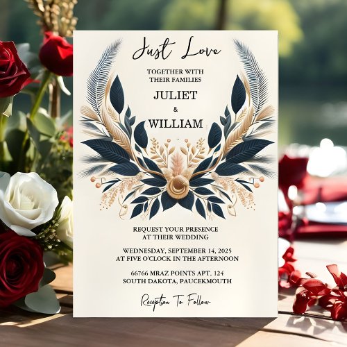 Now Casual Heart Nothing Fancy Just Love Wedding Invitation