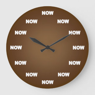 Now Clock (Brown)