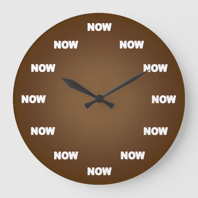 Now Clock (Brown) (Front)