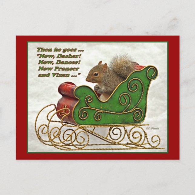 Now Dasher, Now Dancer… Postcard (Front)