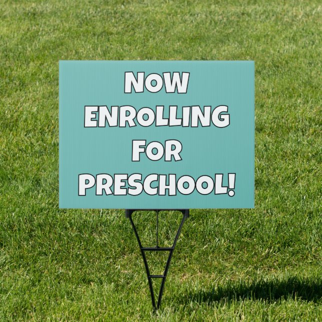 Now Enrolling Preschool Sign (Insitu)
