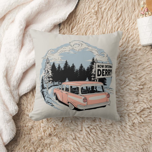 Now Entering Derry Throw Pillow (Blanket)