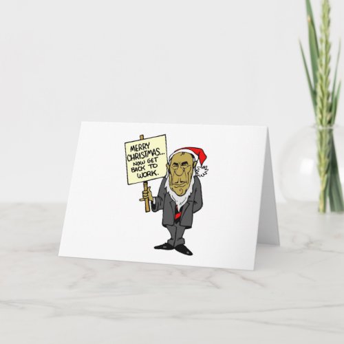 Now Get Back To Work Christmas Boss Holiday Card