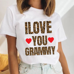 now grandma 'ILOVE YOU GRAMMY' nana nanny mimi  Tri-Blend Shirt